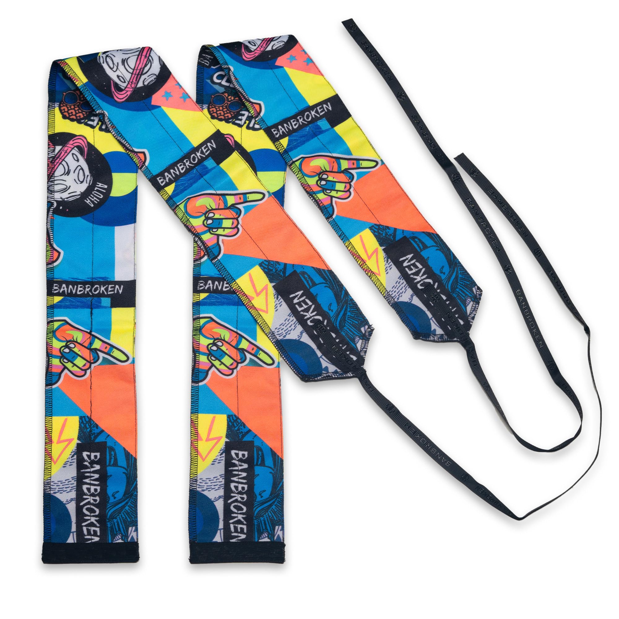 Banbroken | Muñequeras de Tela | Crossfit, Powerlifting, Calistenia | Soporte de muñecas | Transpirables, absorbentes y Flexibles | Alta Resistencia | 2 uds