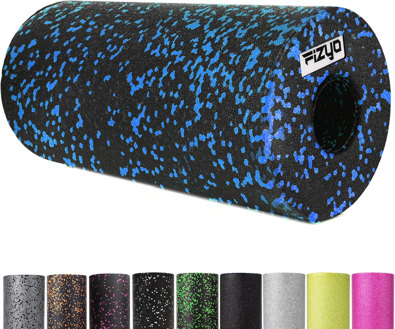 Fizyo Rodillo de Masaje Muscular 30x15 cm – Foam Roller de Alta Densidad para Liberación Miofascial, Recuperación Deportiva, Yoga, Pilates, Cross Training y Fitness (Azul)