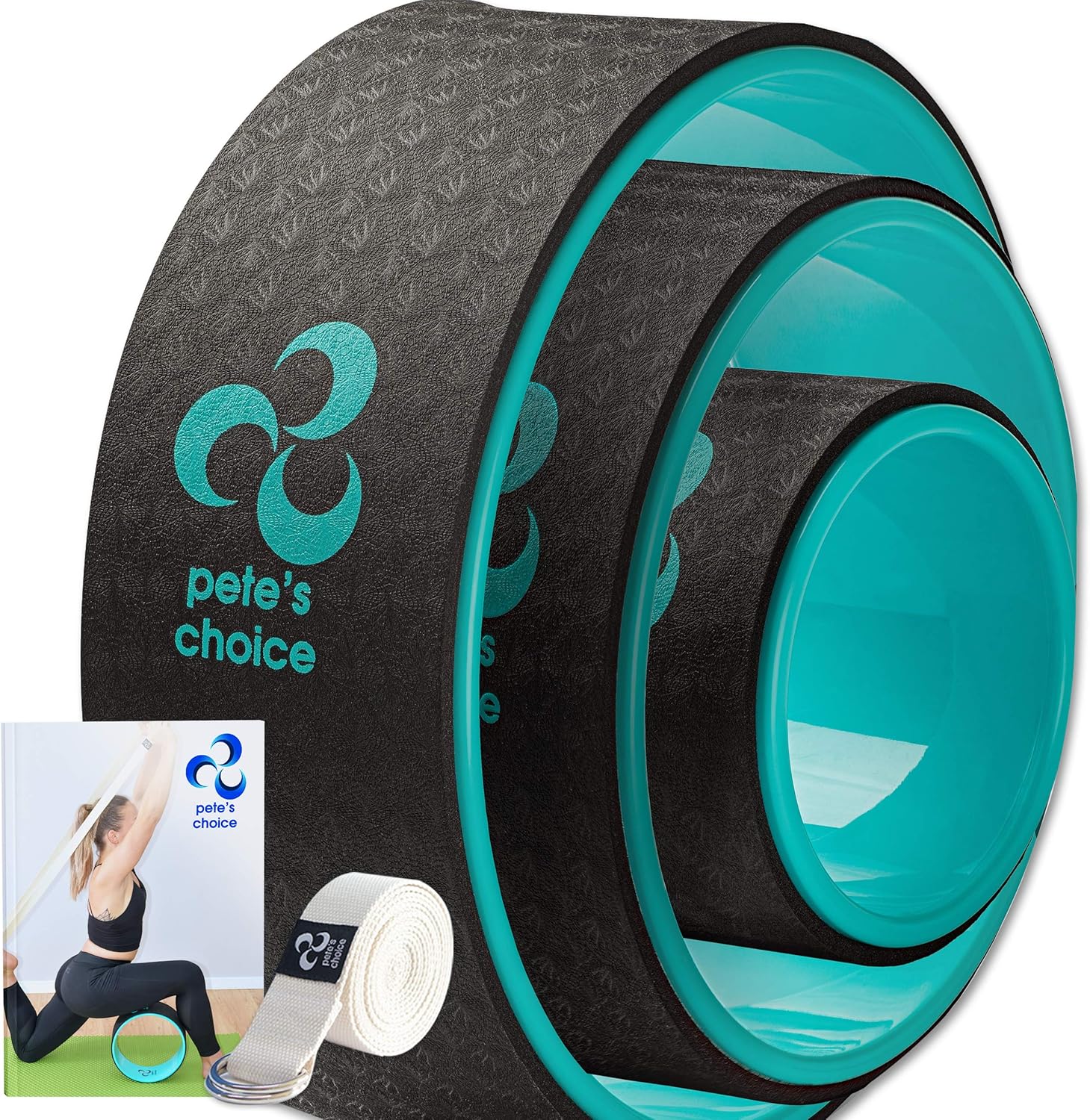 Rueda de Yoga 3 Pack - Pierde Peso y Ponte en Forma con la Pilates Wheel. Kit de Yoga de 3 Unidades. Ejercicio en Casa. Mejora la Postura